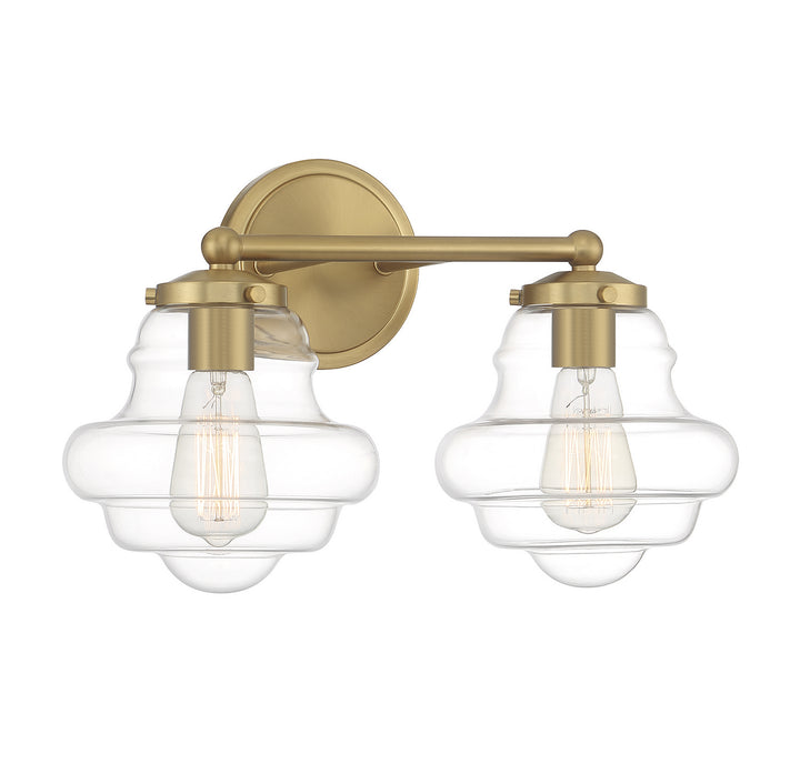 Meridian M80072NB Bath Vanity Light 17 in. wide - Natural Brass