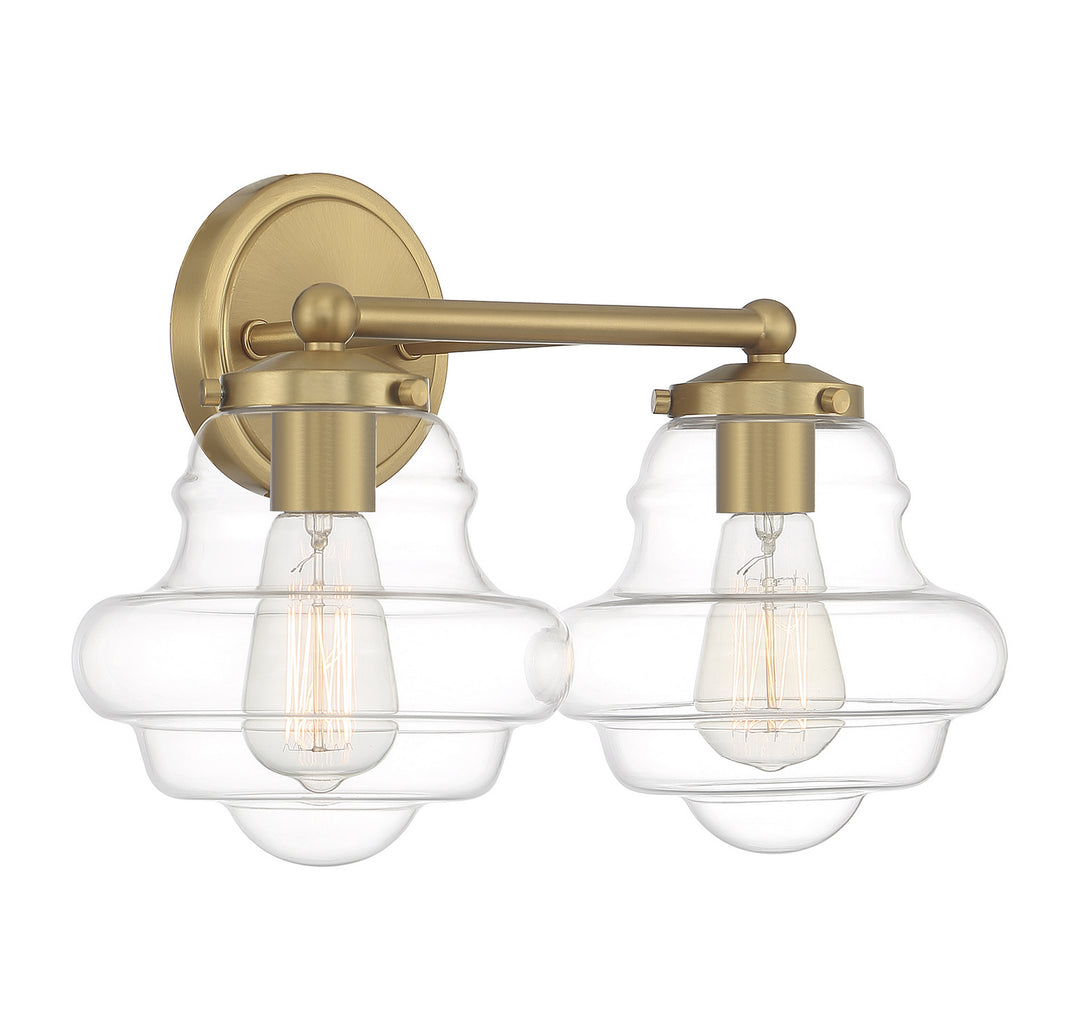 Meridian M80072NB Bath Vanity Light 17 in. wide - Natural Brass