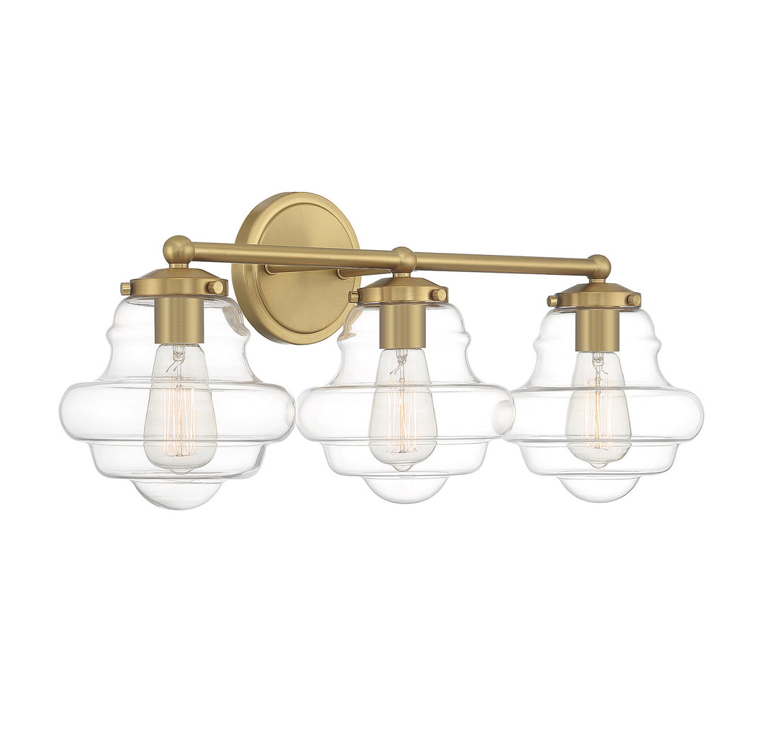 Meridian M80073NB Bath Vanity Light 26 in. wide - Natural Brass