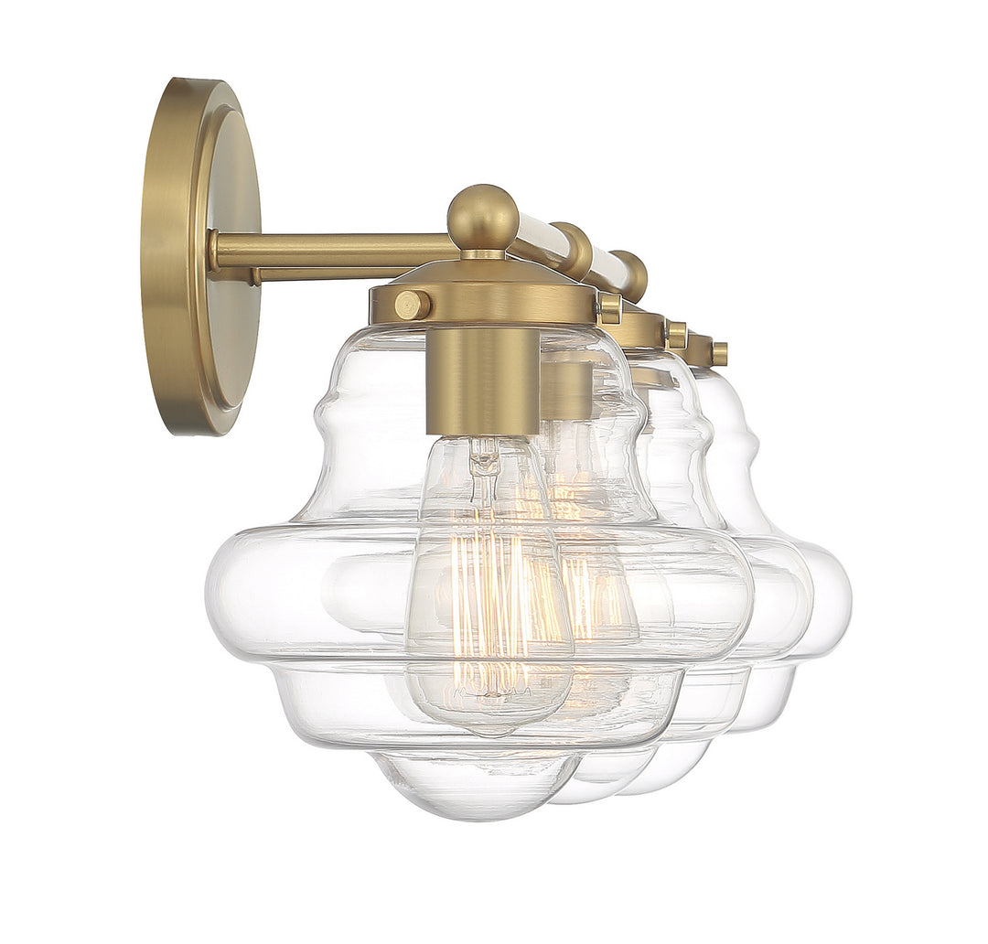 Meridian M80073NB Bath Vanity Light 26 in. wide - Natural Brass