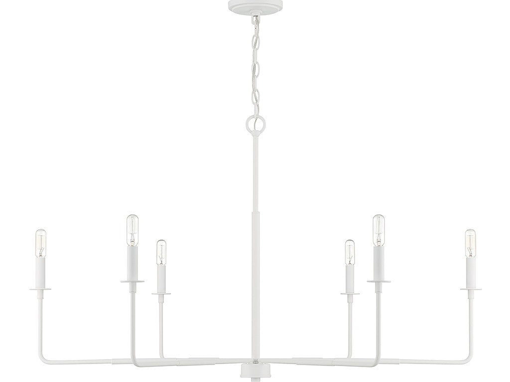 Savoy House Salerno 1-2221-6-83 Chandelier Light - Bisque White