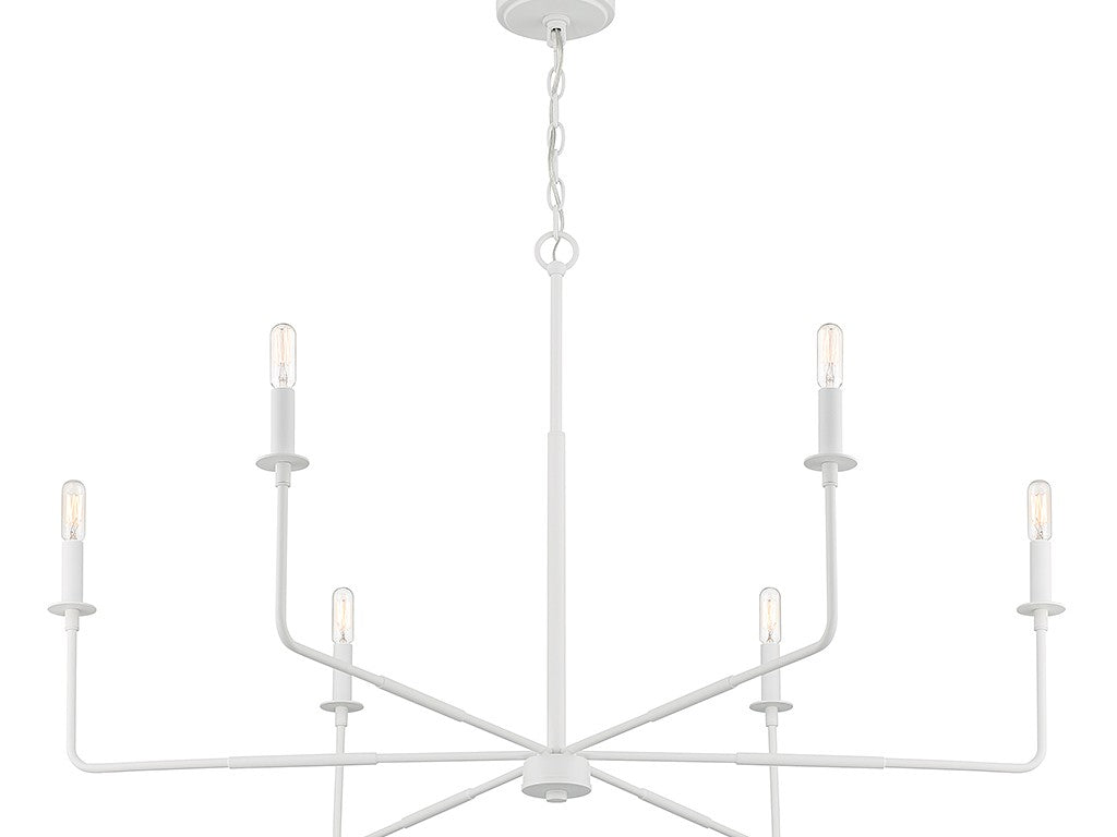 Savoy House Salerno 1-2221-6-83 Chandelier Light - Bisque White