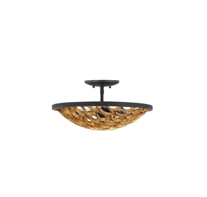 Savoy House Ventura 6-9353-3-46 Ceiling Light - Matte Black and Gold