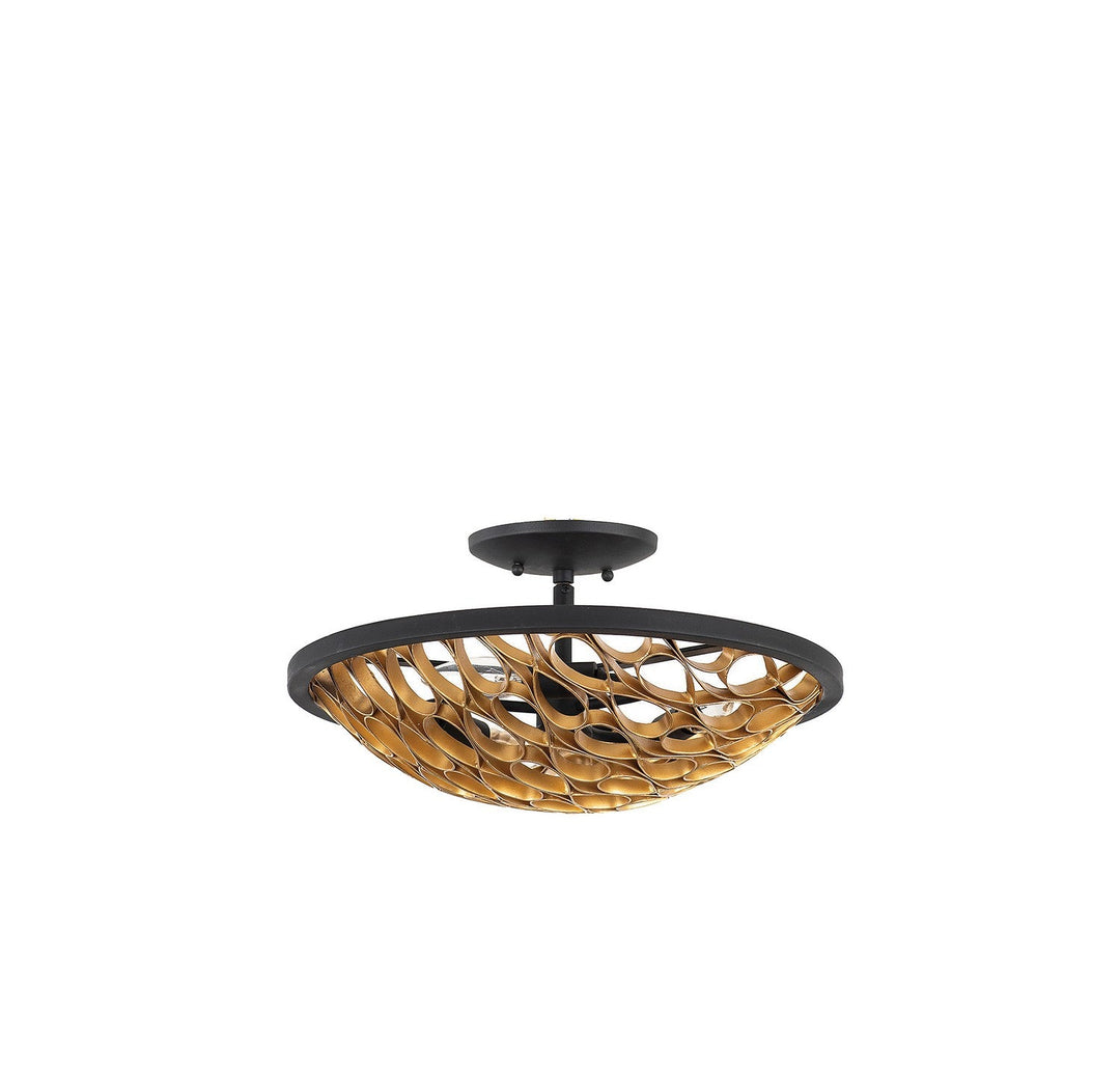 Savoy House Ventura 6-9353-3-46 Ceiling Light - Matte Black and Gold