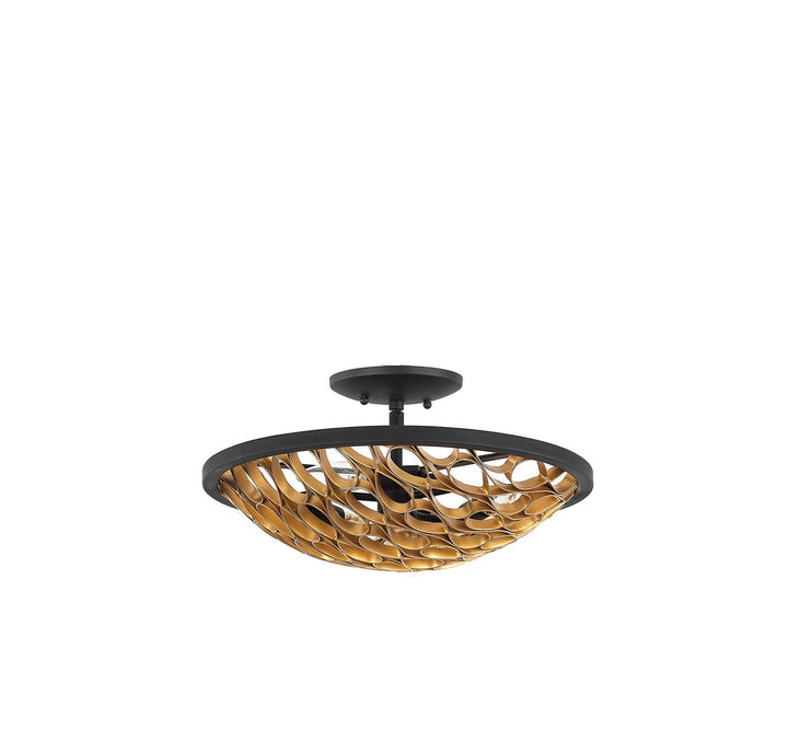 Savoy House Ventura 6-9353-3-46 Ceiling Light - Matte Black and Gold