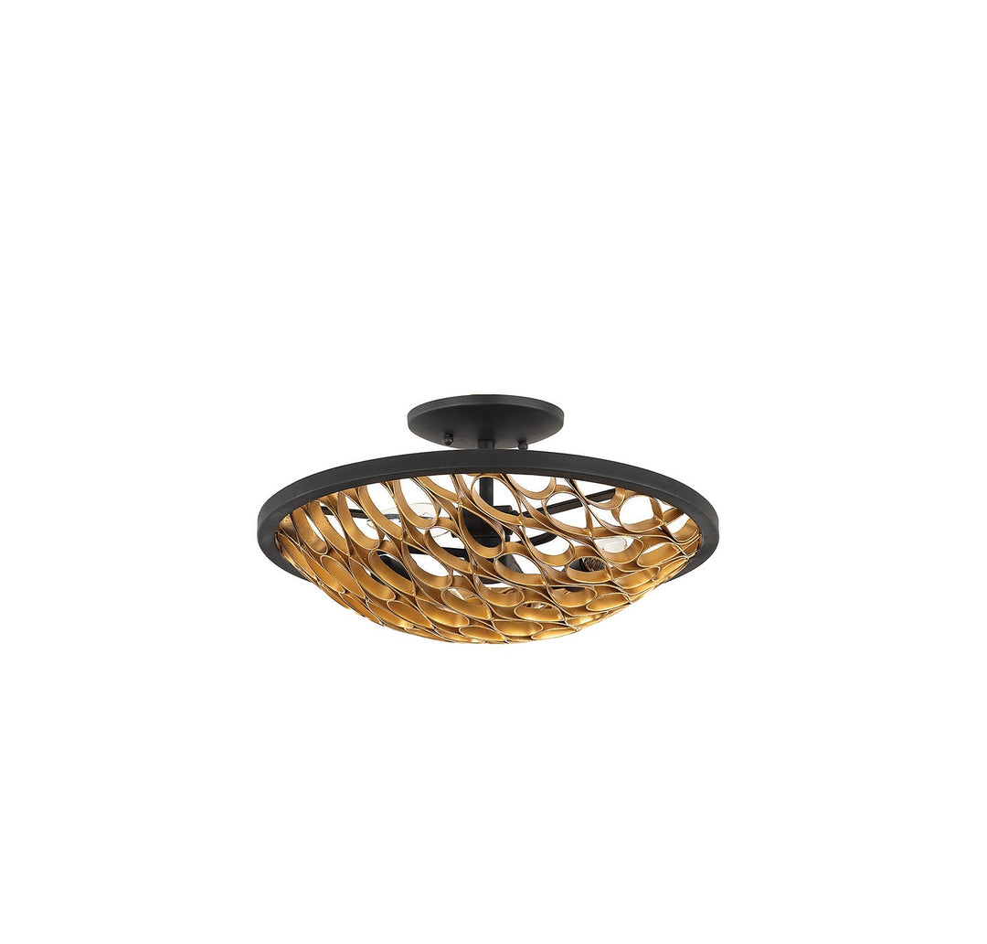 Savoy House Ventura 6-9353-3-46 Ceiling Light - Matte Black and Gold