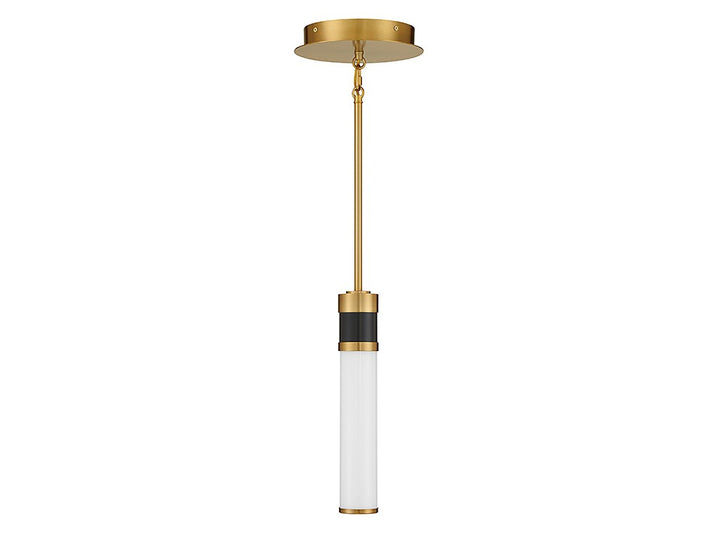 Savoy House Abel 7-1643-1-143 Pendant Light - Matte Black with Warm Brass Accents