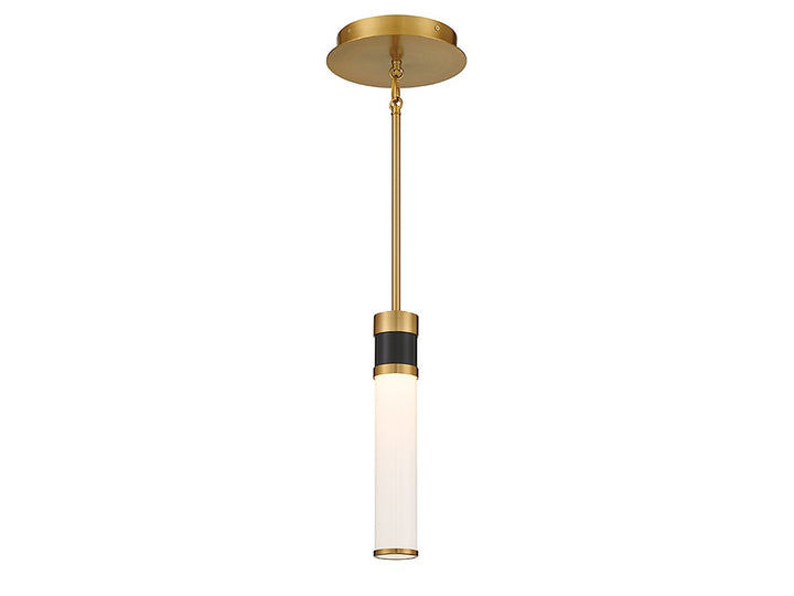 Savoy House Abel 7-1643-1-143 Pendant Light - Matte Black with Warm Brass Accents
