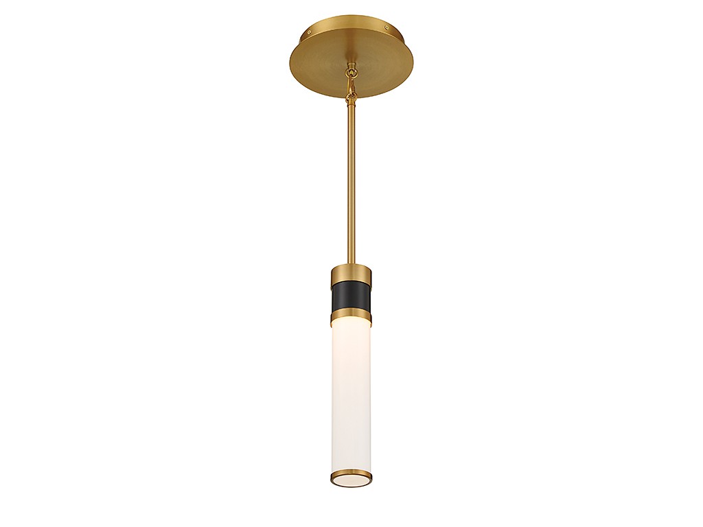 Savoy House Abel 7-1643-1-143 Pendant Light - Matte Black with Warm Brass Accents