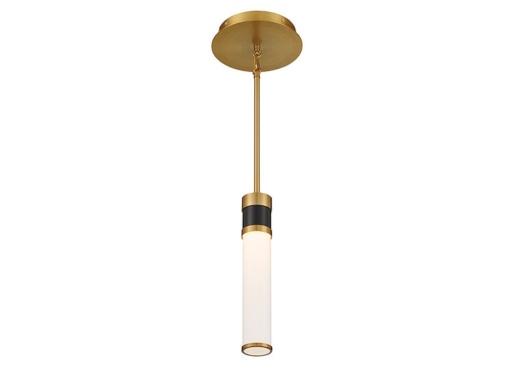Savoy House Abel 7-1643-1-143 Pendant Light - Matte Black with Warm Brass Accents