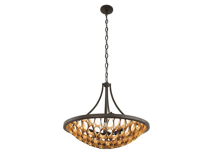 Savoy House Ventura 7-9350-6-46 Pendant Light - Matte Black and Gold