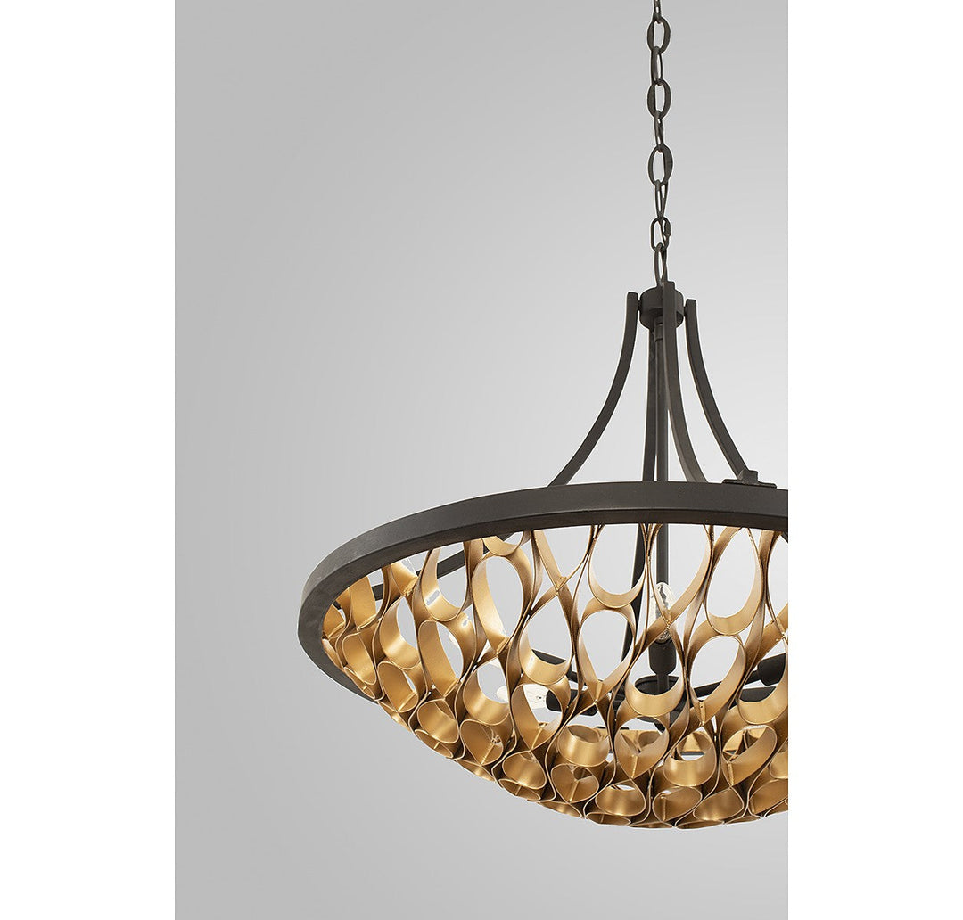 Savoy House Ventura 7-9350-6-46 Pendant Light - Matte Black and Gold