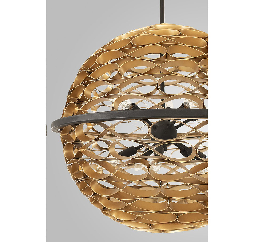Savoy House Ventura 7-9352-10-46 Chandelier Light - Matte Black and Gold