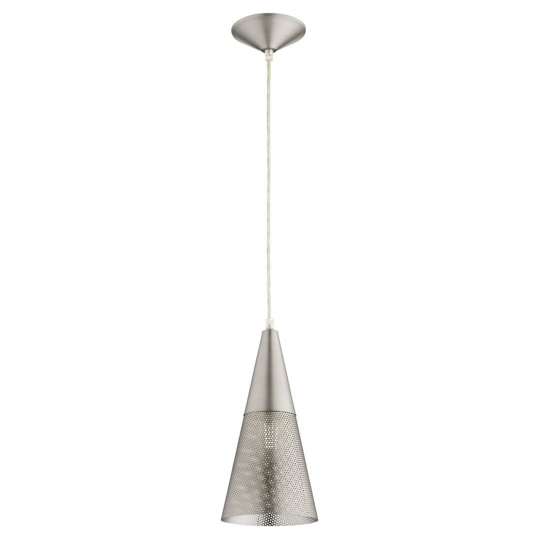 Quorum Mesh Cone Pendants 1316-65 Pendant Light - Satin Nickel