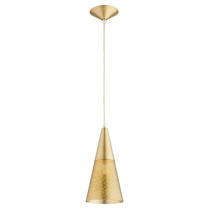 Quorum Mesh Cone Pendants 1316-80 Pendant Light - Aged Brass