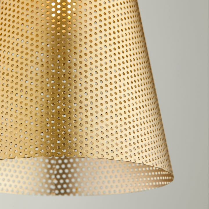 Quorum Mesh Cone Pendants 1316-80 Pendant Light - Aged Brass