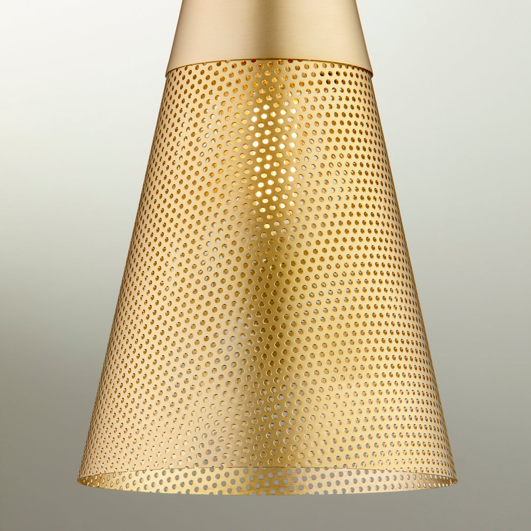 Quorum Mesh Cone Pendants 1316-80 Pendant Light - Aged Brass