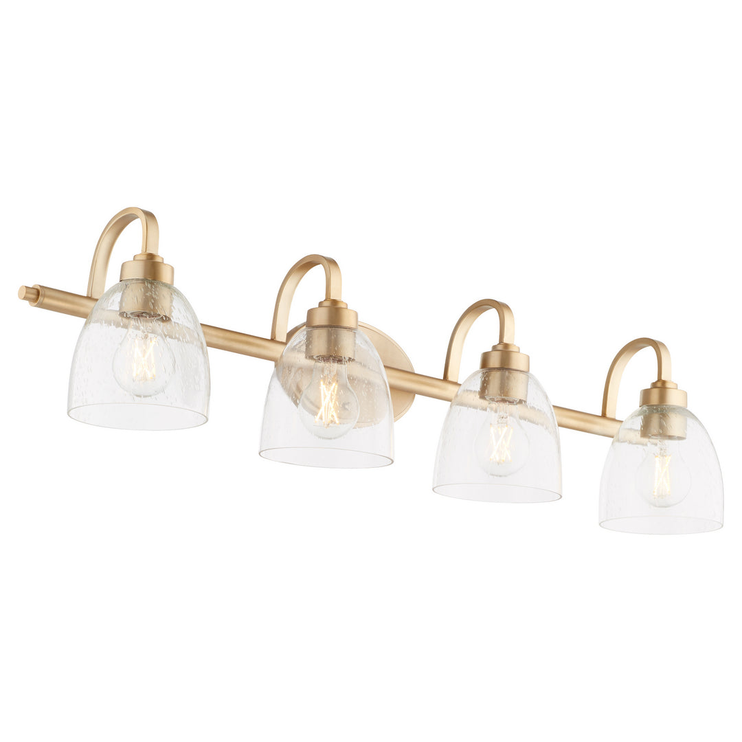 Quorum Reyes 5060-4-280 Bath Vanity Light 34 in. wide - Aged Brass