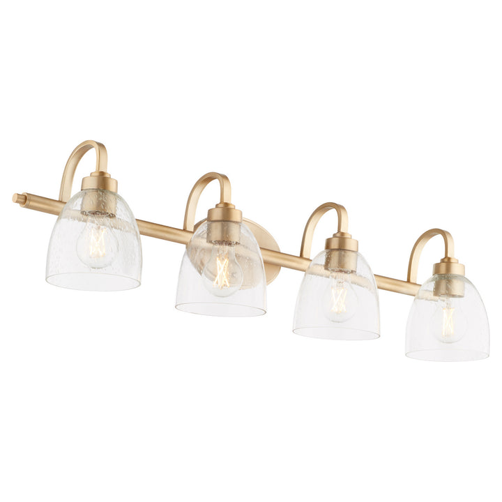 Quorum Reyes 5060-4-280 Bath Vanity Light 34 in. wide - Aged Brass