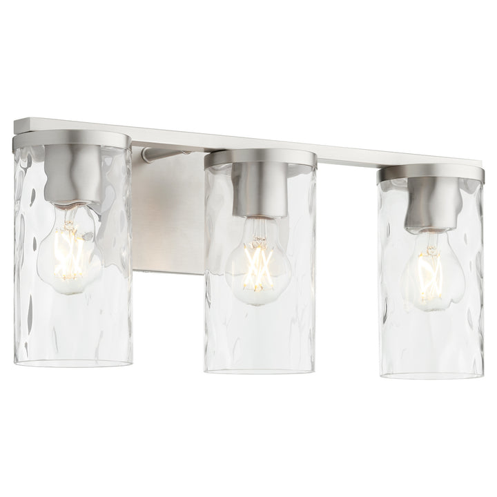 Quorum Steinway 5111-3-65 Bath Vanity Light 20 in. wide - Satin Nickel