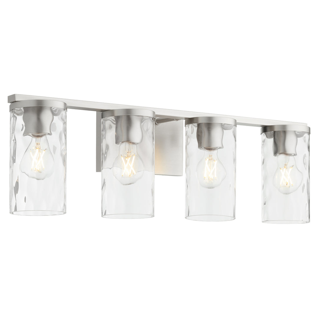 Quorum Steinway 5111-4-65 Bath Vanity Light 28 in. wide - Satin Nickel