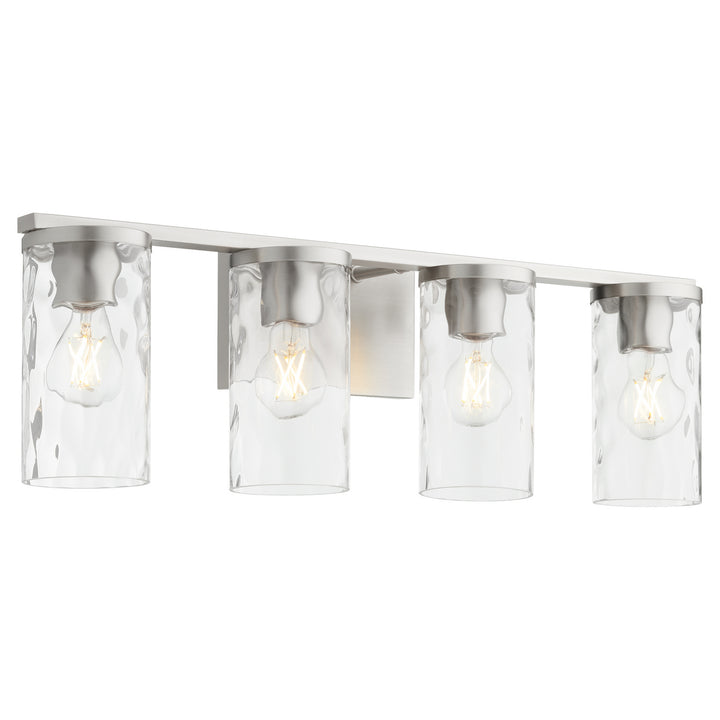 Quorum Steinway 5111-4-65 Bath Vanity Light 28 in. wide - Satin Nickel