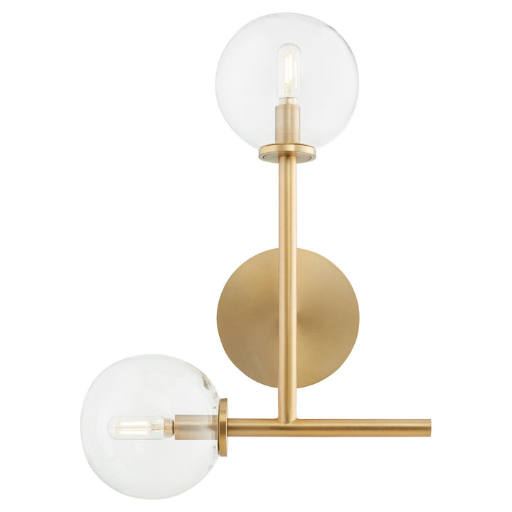 Quorum Rovi 5132-2-80 Wall Sconce Light - Aged Brass