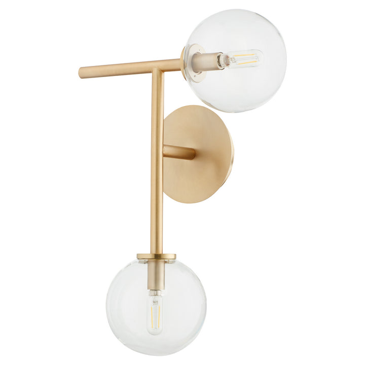 Quorum Rovi 5132-2-80 Wall Sconce Light - Aged Brass