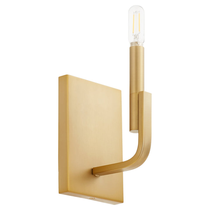 Quorum Tempo 5210-1-80 Wall Sconce Light - Aged Brass