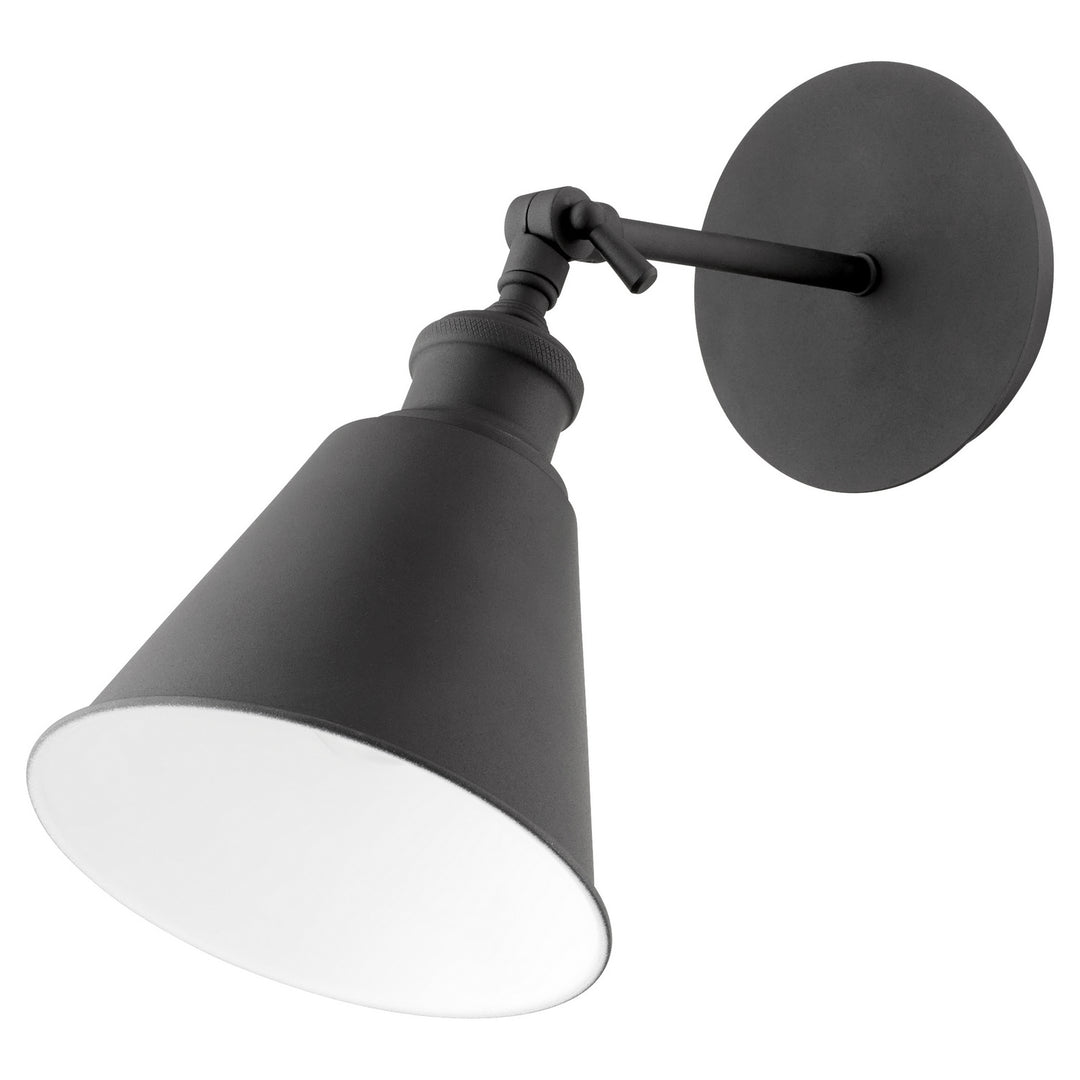 Quorum Metal Cone 5390-69 Wall Sconce Light - Textured Black
