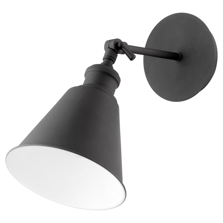 Quorum Metal Cone 5390-69 Wall Sconce Light - Textured Black
