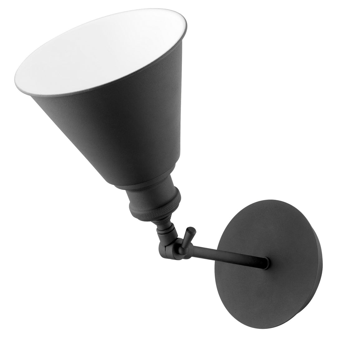 Quorum Metal Cone 5390-69 Wall Sconce Light - Textured Black