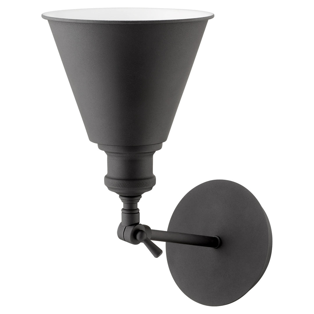 Quorum Metal Cone 5390-69 Wall Sconce Light - Textured Black