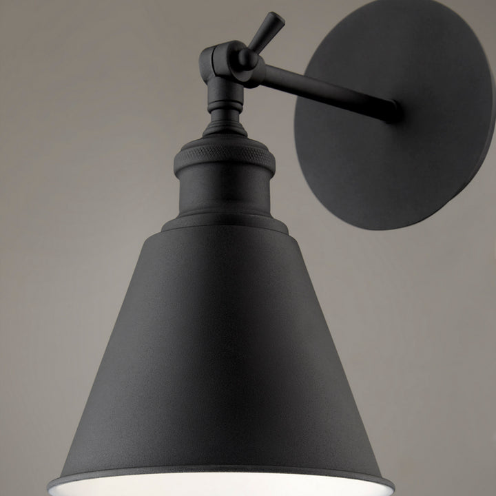 Quorum Metal Cone 5390-69 Wall Sconce Light - Textured Black