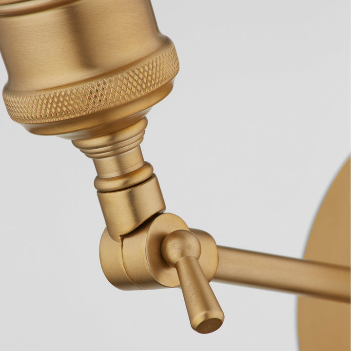 Quorum Metal Cone 5390-80 Wall Sconce Light - Aged Brass