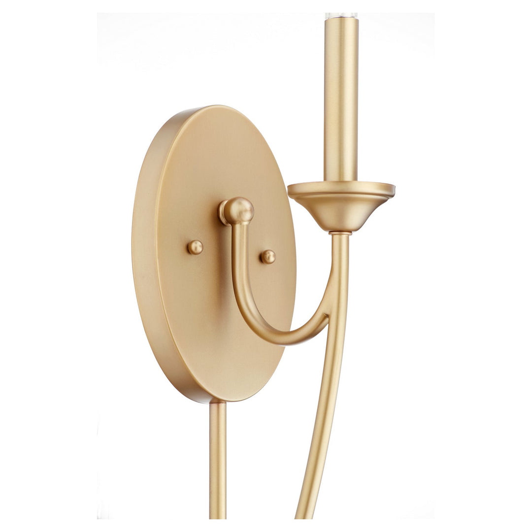 Quorum Brooks 5650-1-80 Wall Sconce Light - Aged Brass