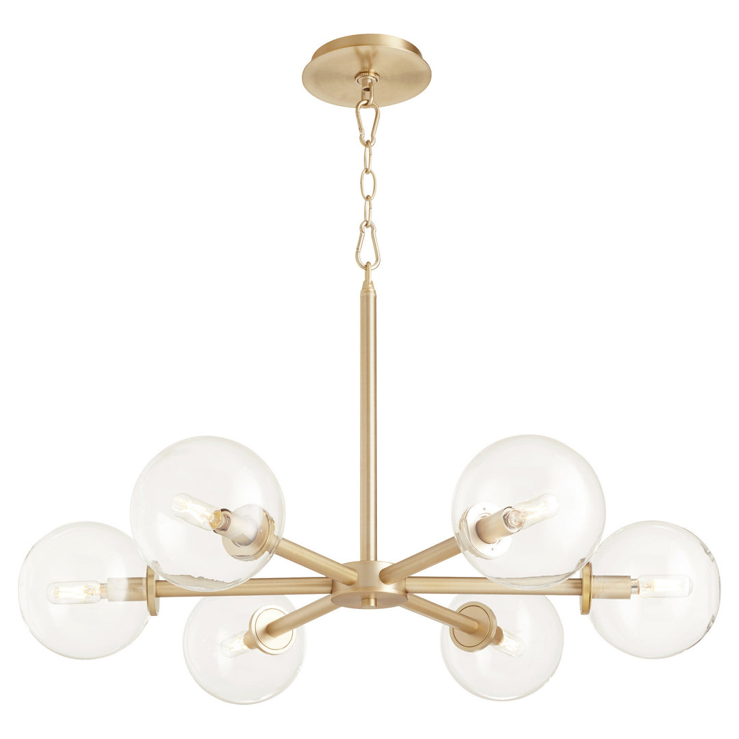 Quorum Rovi 6132-6-80 Chandelier Light - Aged Brass