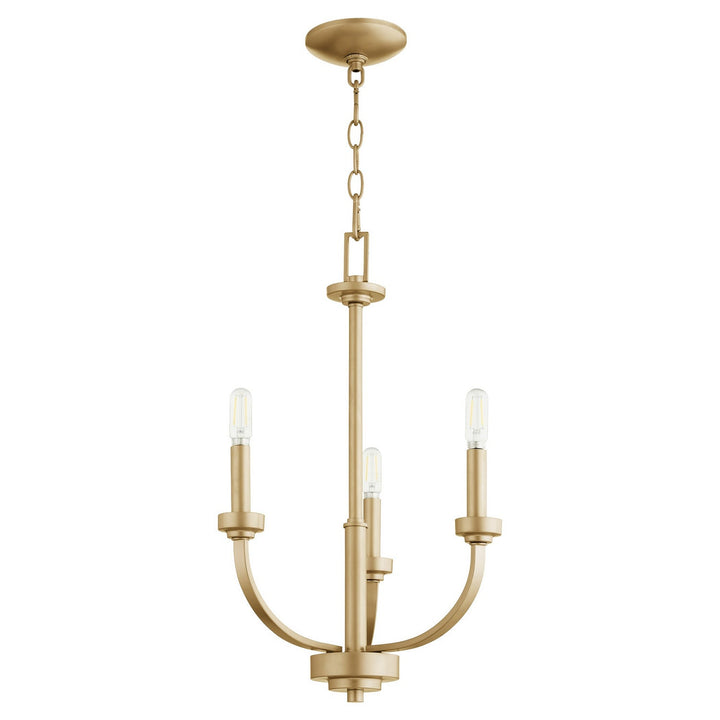 Quorum Reyes 6160-3-80 Chandelier Light - Aged Brass