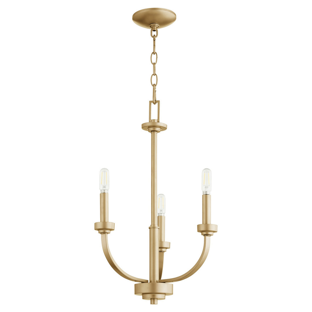 Quorum Reyes 6160-3-80 Chandelier Light - Aged Brass