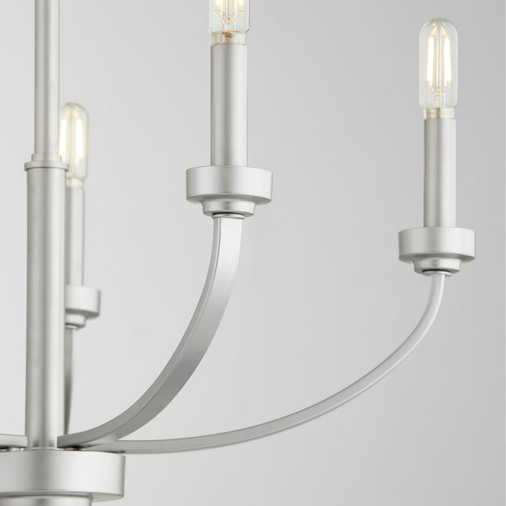 Quorum Reyes 6160-5-64 Chandelier Light - Classic Nickel