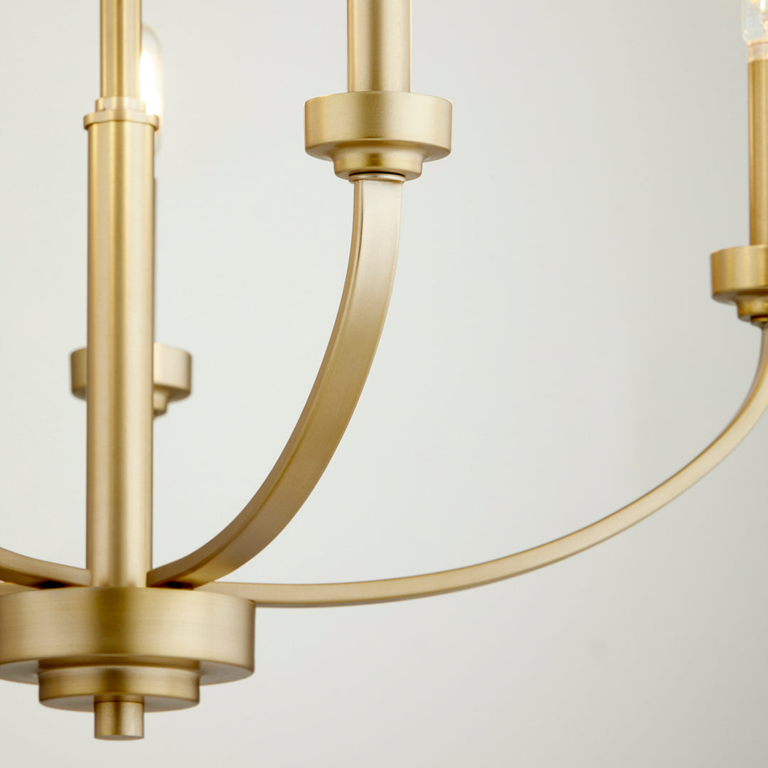 Quorum Reyes 6160-5-80 Chandelier Light - Aged Brass