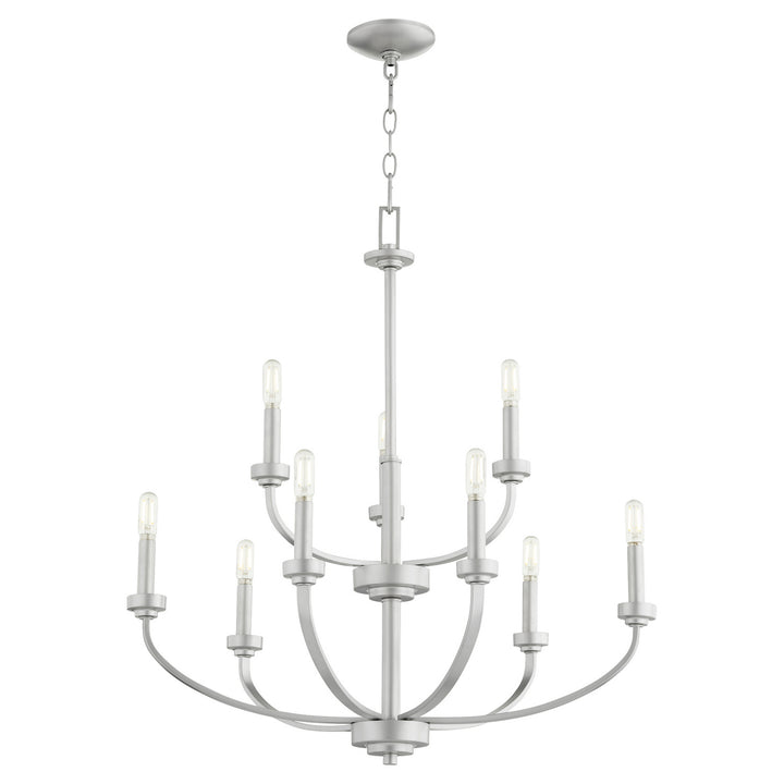 Quorum Reyes 6160-9-64 Chandelier Light - Classic Nickel