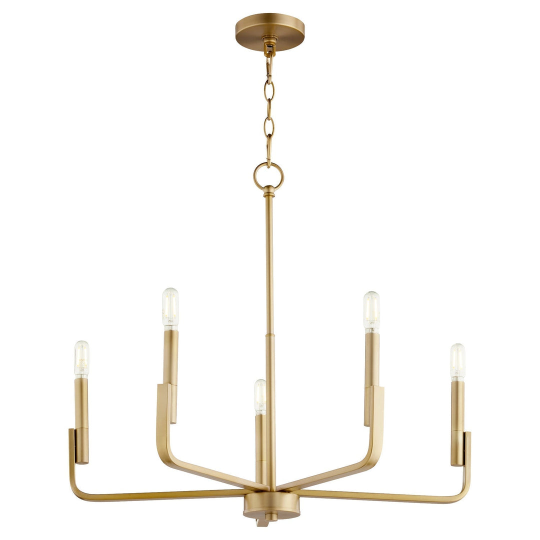 Quorum Tempo 6210-5-80 Chandelier Light - Aged Brass