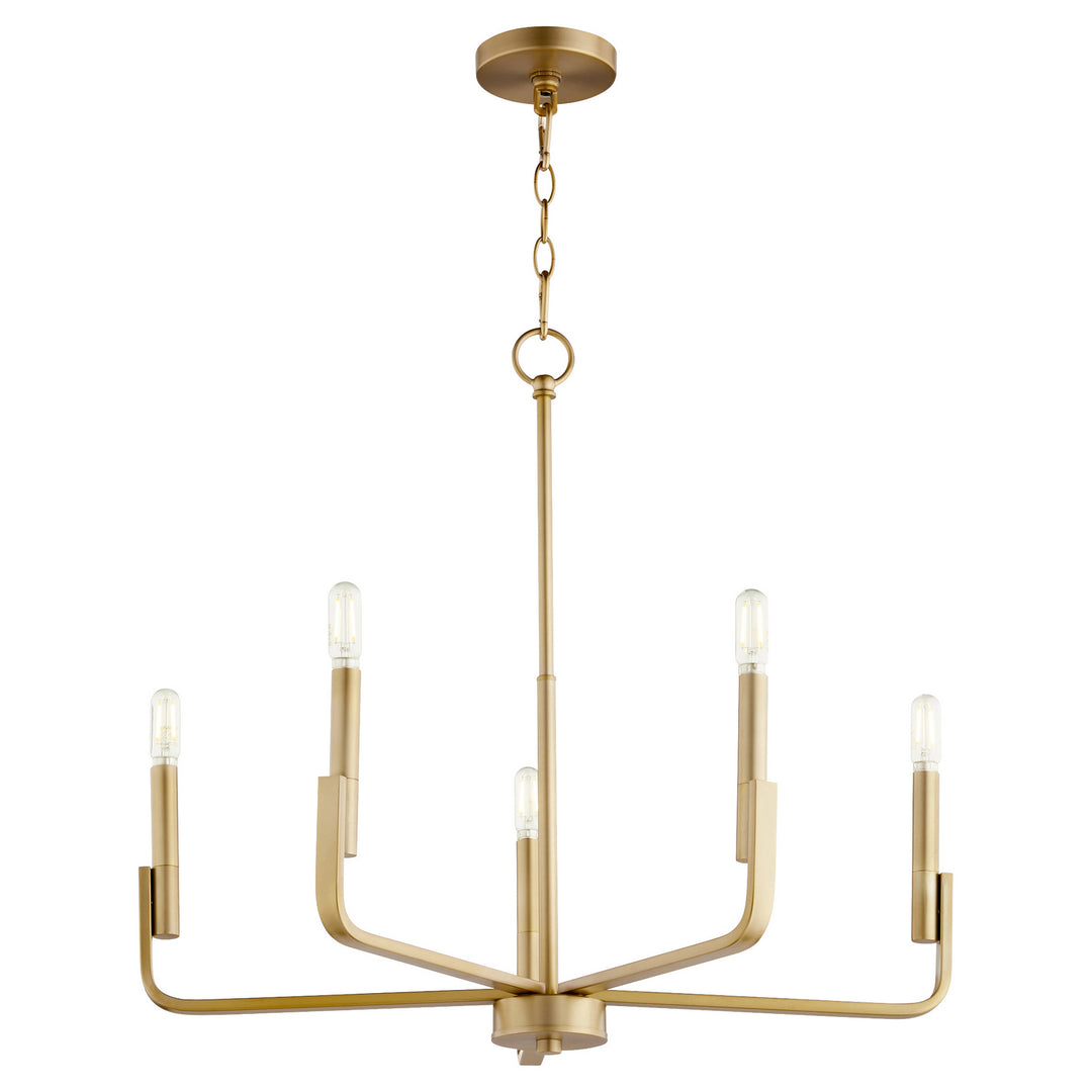 Quorum Tempo 6210-5-80 Chandelier Light - Aged Brass
