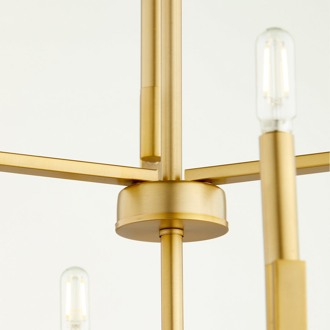 Quorum Tempo 6210-9-80 Chandelier Light - Aged Brass