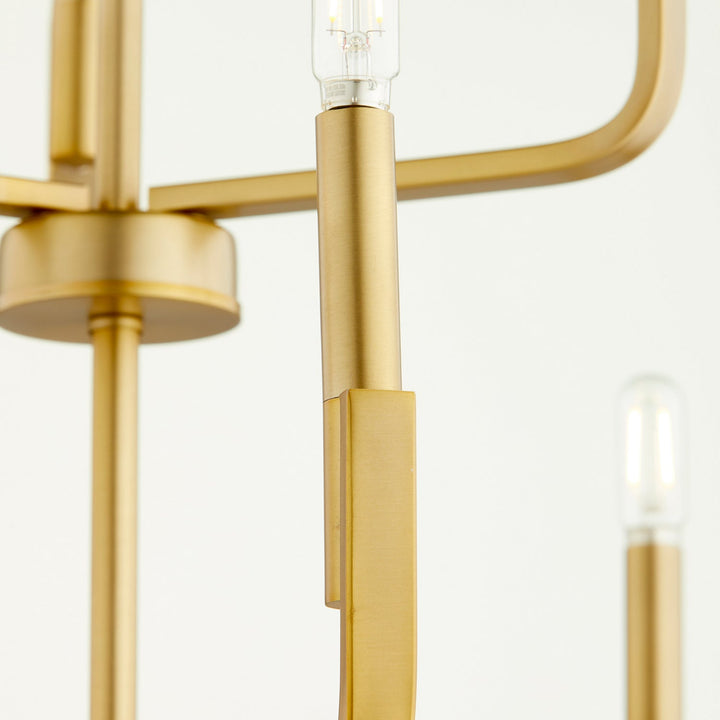 Quorum Tempo 6210-9-80 Chandelier Light - Aged Brass