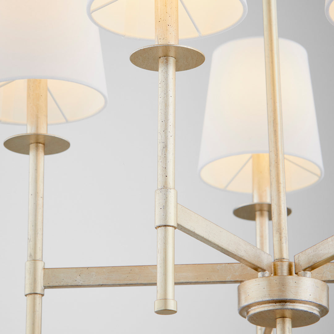 Quorum Belshaw 624-5-60 Chandelier Light - Aged Silver Leaf