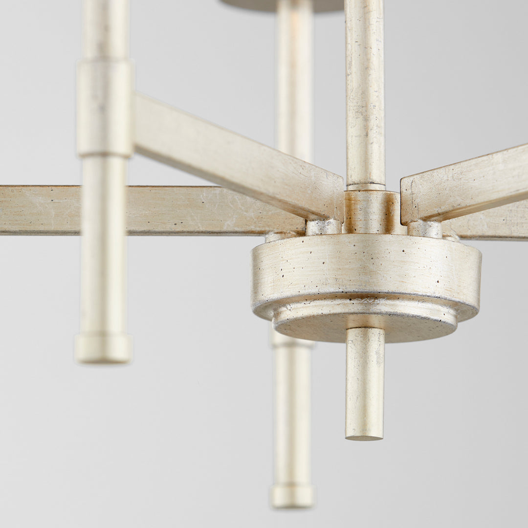 Quorum Belshaw 624-5-60 Chandelier Light - Aged Silver Leaf