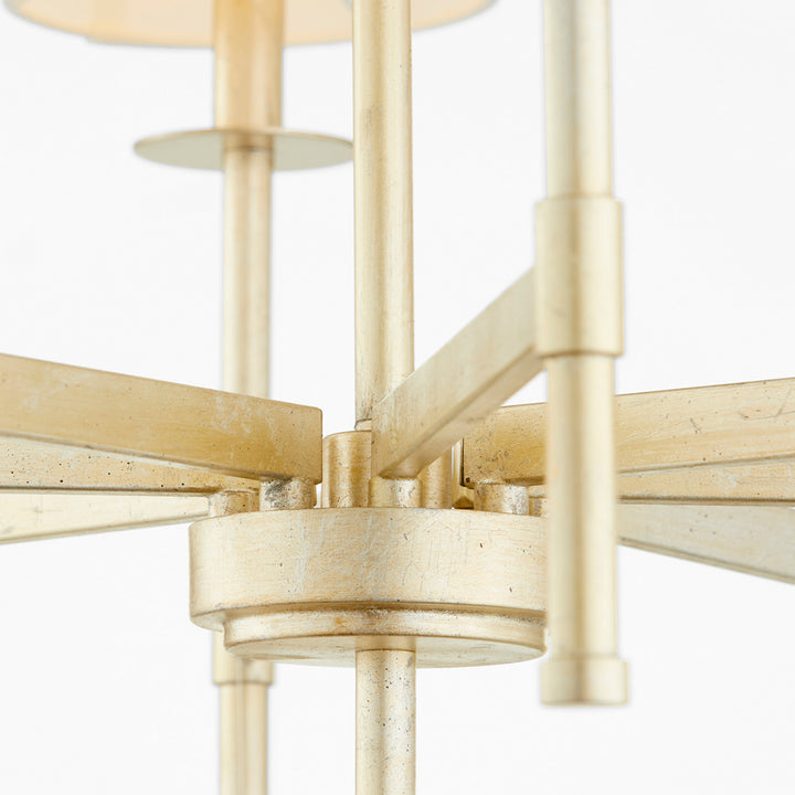 Quorum Belshaw 624-8-60 Chandelier Light - Aged Silver Leaf