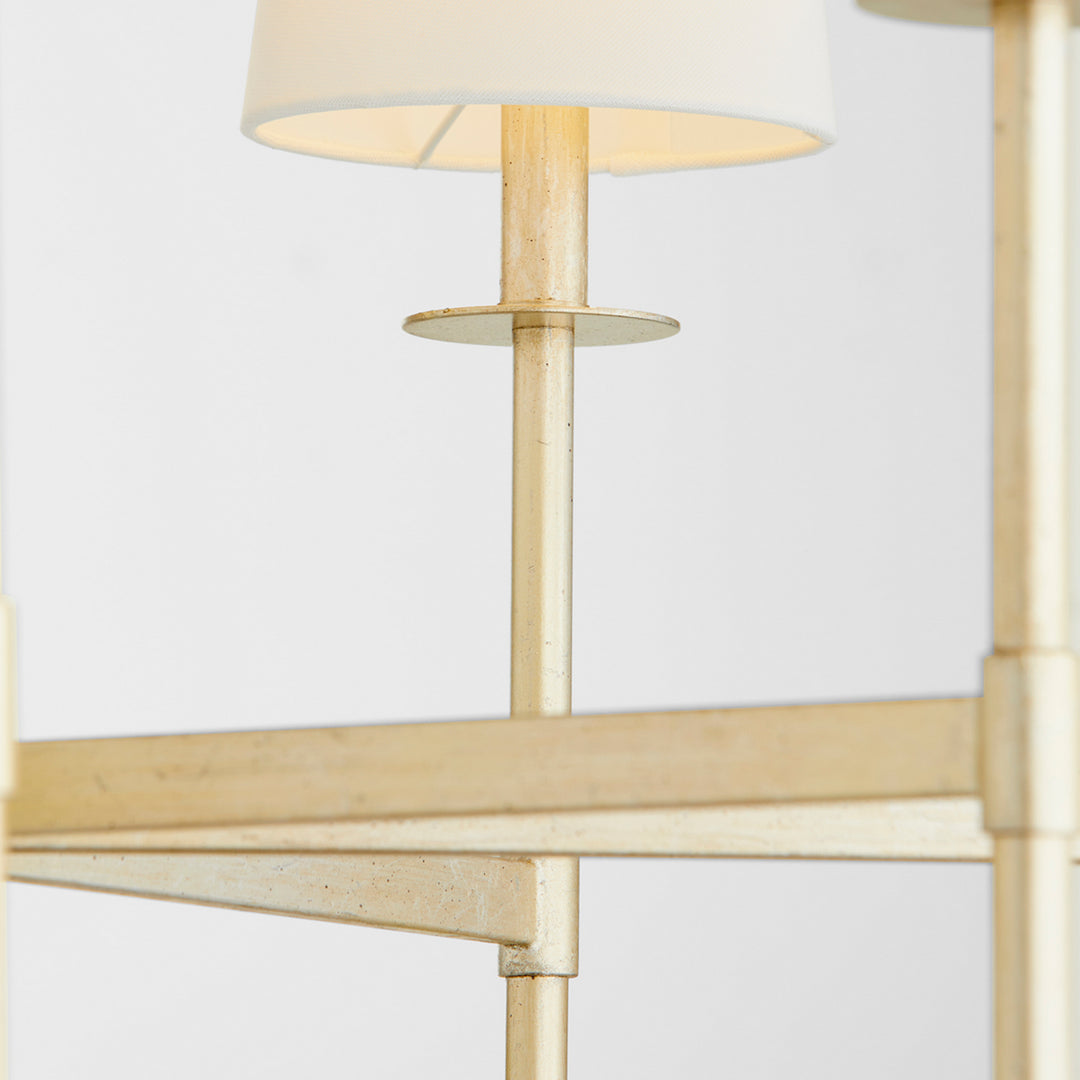 Quorum Belshaw 624-8-60 Chandelier Light - Aged Silver Leaf